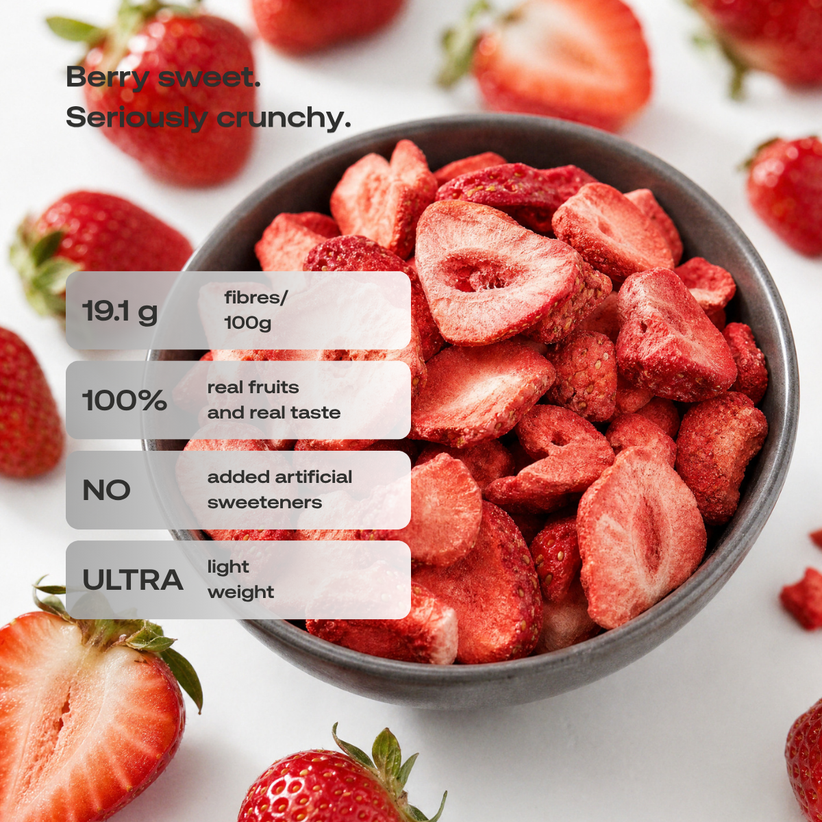 Freeze-dried Natural Strawberries