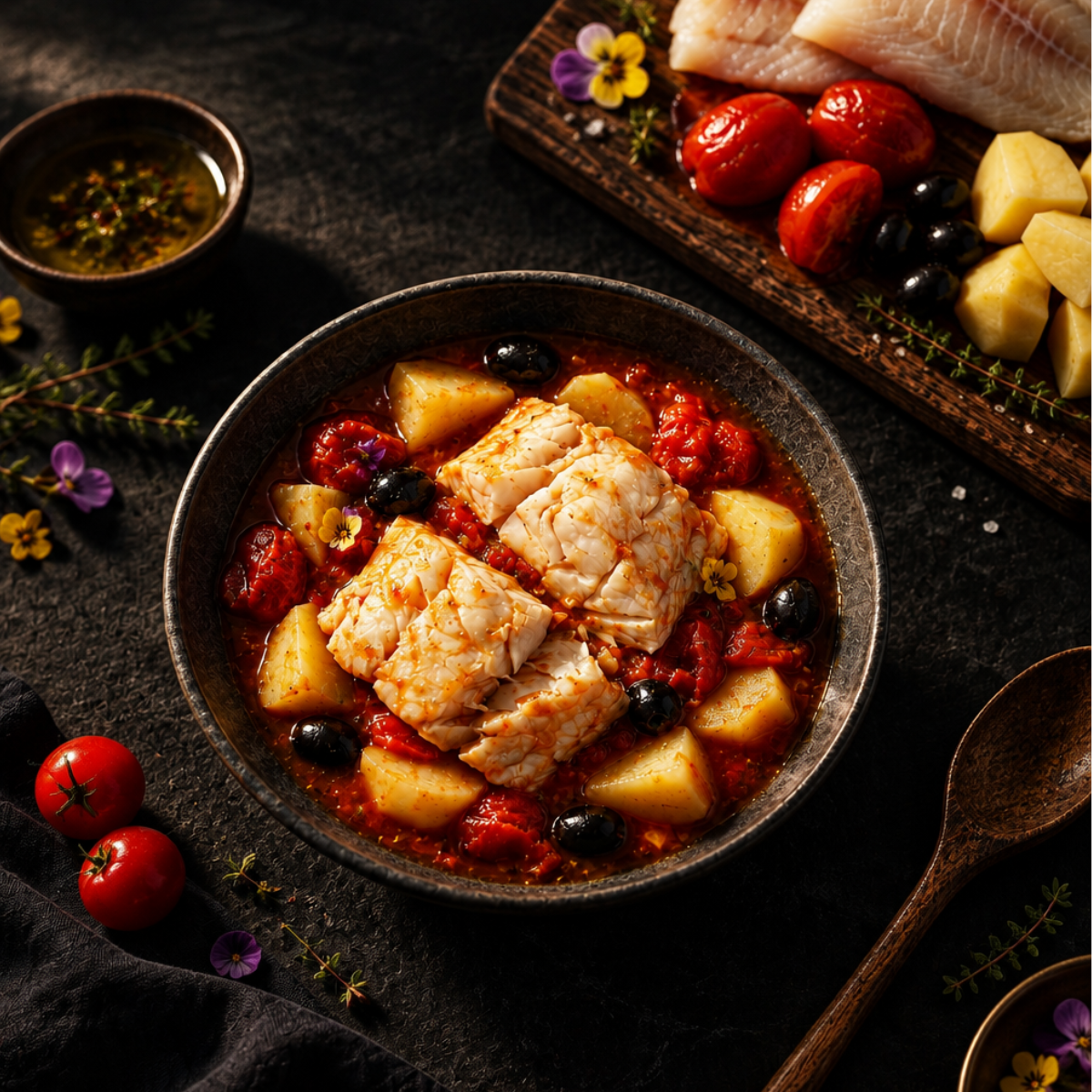White Fish Mediterranean Style