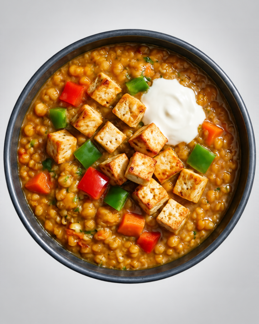 Linsen mit Tofu