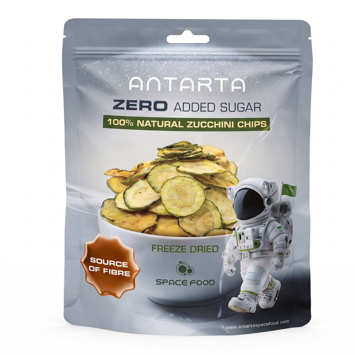 Freeze-dried natural zucchini chips